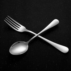 Stainless Steel Silverware Set Silver